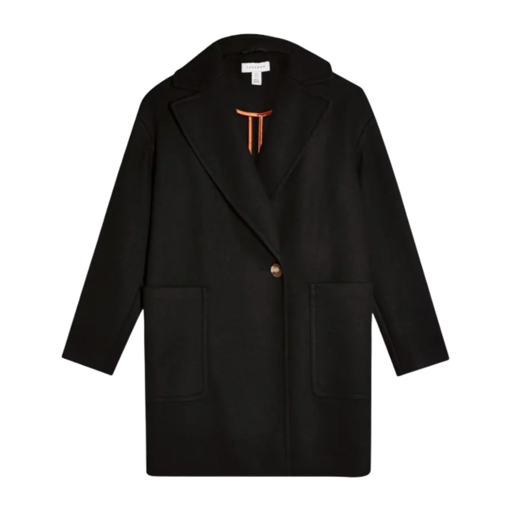 NWT Topshop | Carly Coat Black - Picture 4 of 5